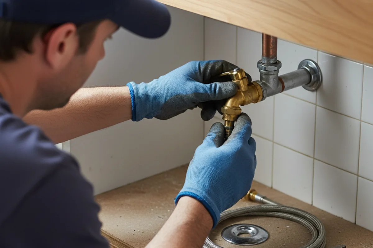 Shutoff valve and fitting work during Emergency Plumbing in Monticello